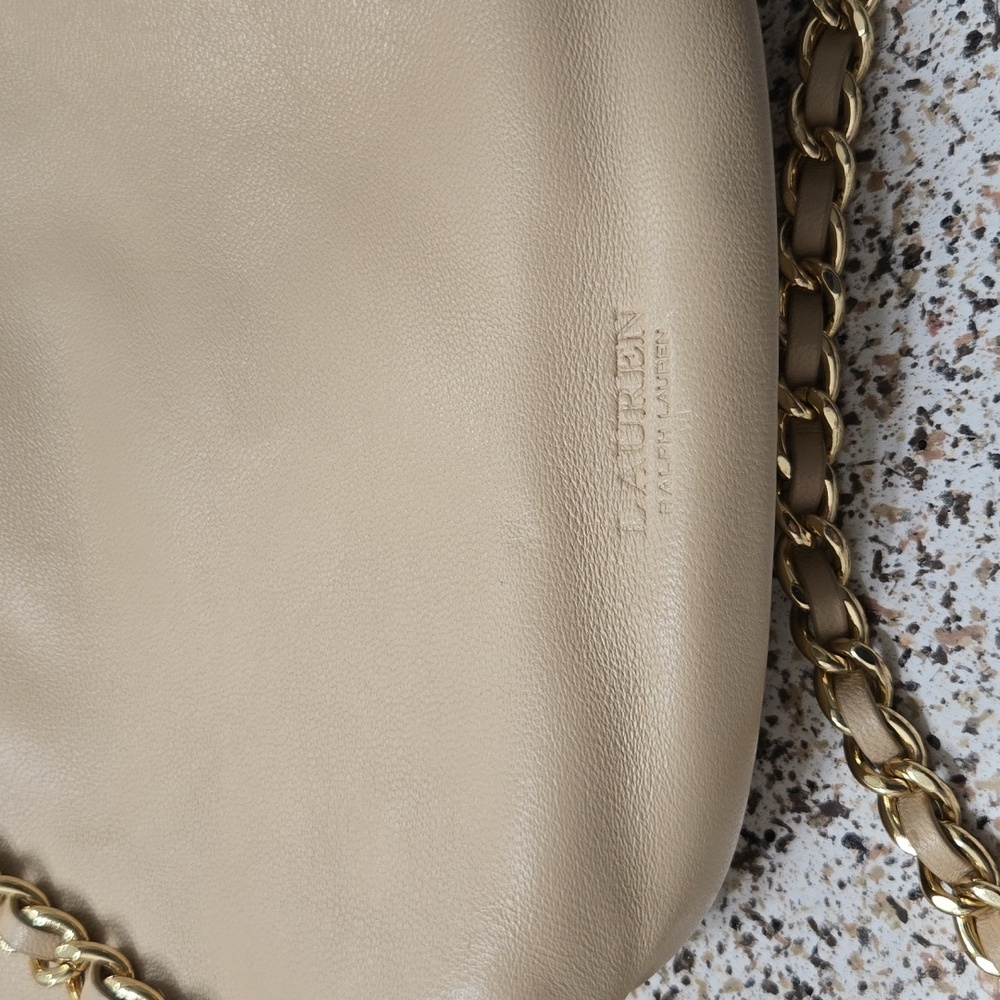 Ralph Lauren Beige Leather Bucket Bag/ Excellent Condition! - Picture 8 of 8